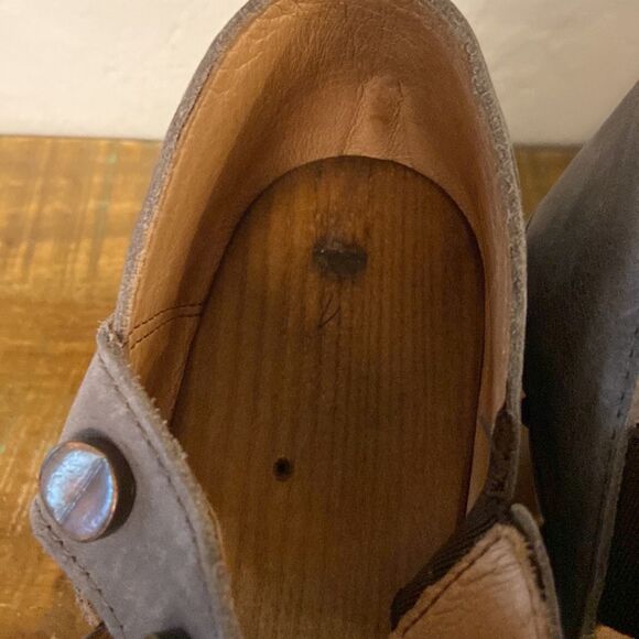 Sanita Grey Suede Clogs - Picture 3 of 5